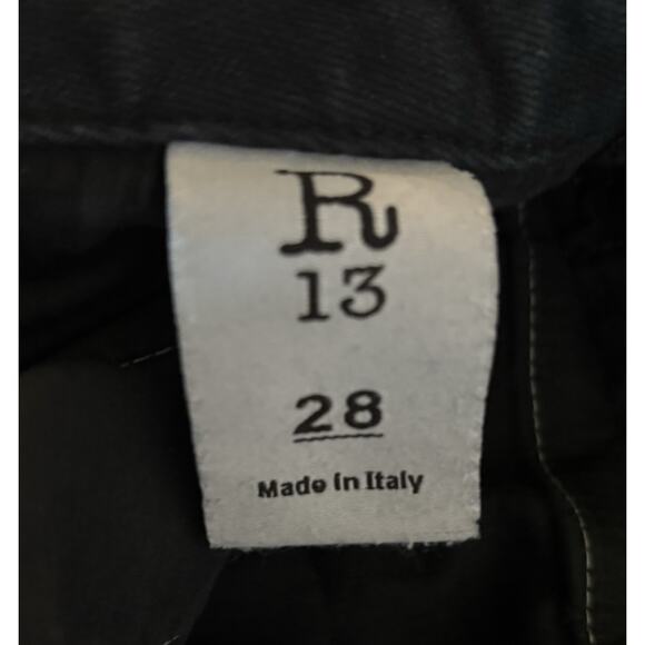 R13 Moto Skinny Jeans Women's Size 28 Black Denim Distressed Vintage Style Italy - Picture 14 of 16